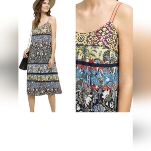 Anthropologie One September Multicolor Bohemian Print Women's Dress Sz XS